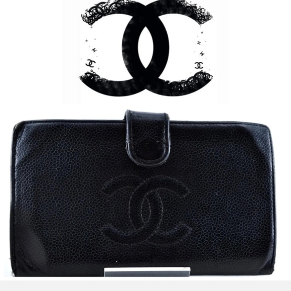 🧧Chanel CC Caviar Long Wallet☄️+GIFT🥰 - Picture 1 of 16